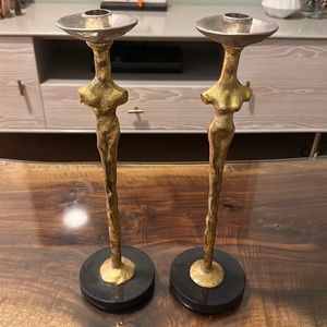 Michael Aram Adam and Eve Candleholders s/2
